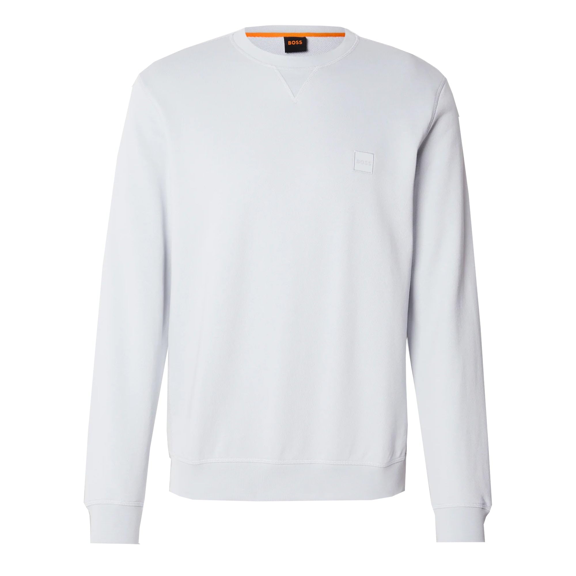 Boss Mens BOSS ORANGE Long Sleeve Premium Cotton Sweatshirt (Westart Crew Neck) - Pastel Grey - XL