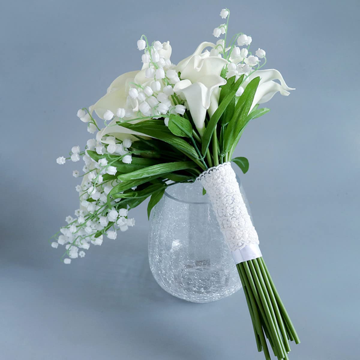 Decorazione Nozze Artificiale Bouquet Sposa Calla Viola Artificiale - Per  Matrimoni E Cerimonie Con Gocce D'Acqua Bouquet Sposa Artificiale, image size:1200x1200