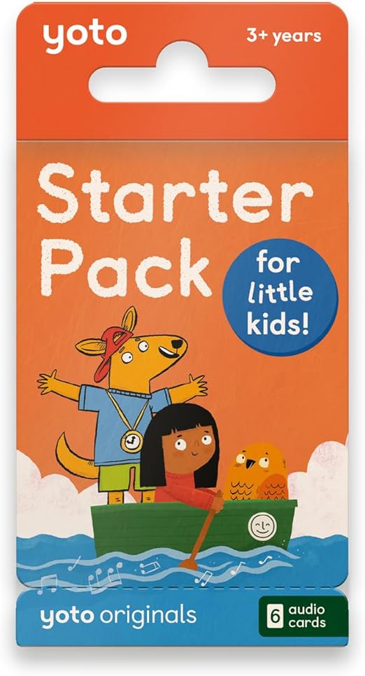Yoto Starter Pack for Little Kids – 6 Kids Audio Cards for Use with Player & Mini All–in–1 Audio Device, Educational Screen–Free Listening with Fun Stories for Learning & Interactive Quizzes, Ages 3+