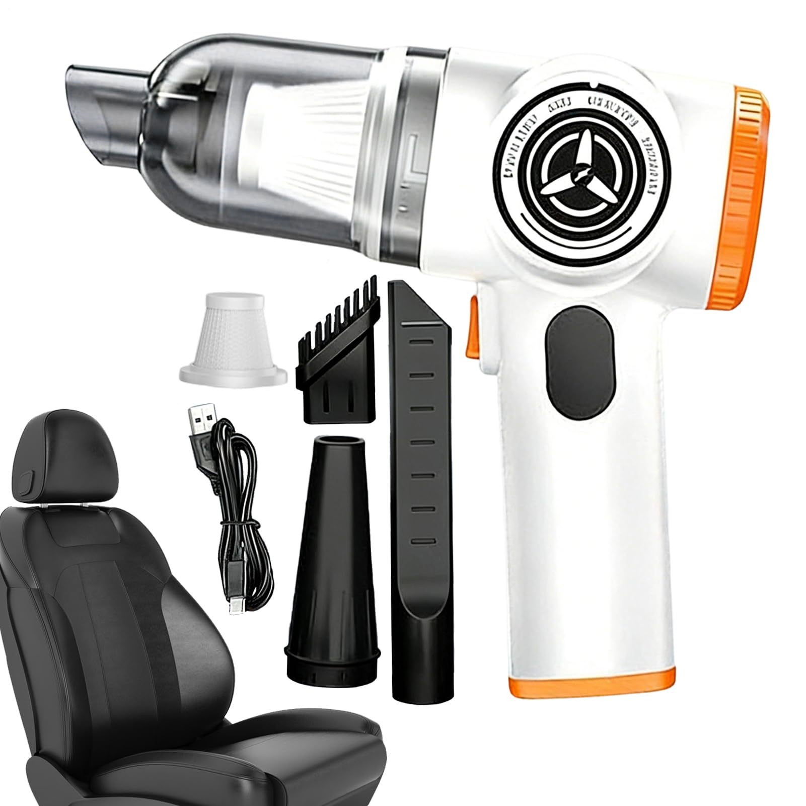 Nettoyage poils de chien et canapé avec l'aspirateur voiture portable rechargeable 15000Pa
