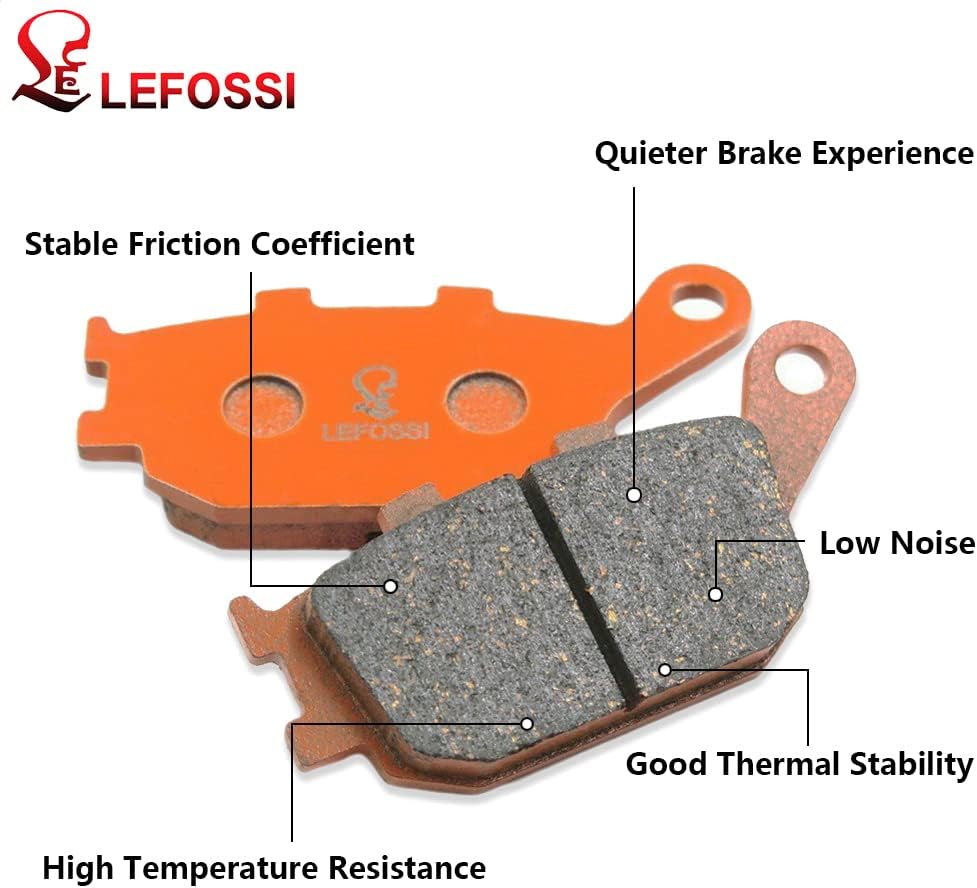 Motorcycle Rear Carbon Fiber Brake Pads Compatible with for Yamaha mt 07 mt 09 mt 10 2014-2018 FZ1 2006-2016 FZ6 FZ-07 FZ-10 YZF R6 600 YZF R1 1000 FA174R