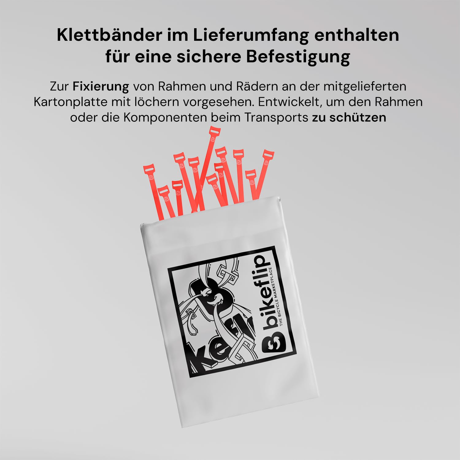 Bikeflip Box Fahrradversandkarton für Rennräder, Trial, BMX und Kinderfahrräder, Stabile Wiederverwendbare Karton, Schneller Aufbau für Reisen und Kuriertransport