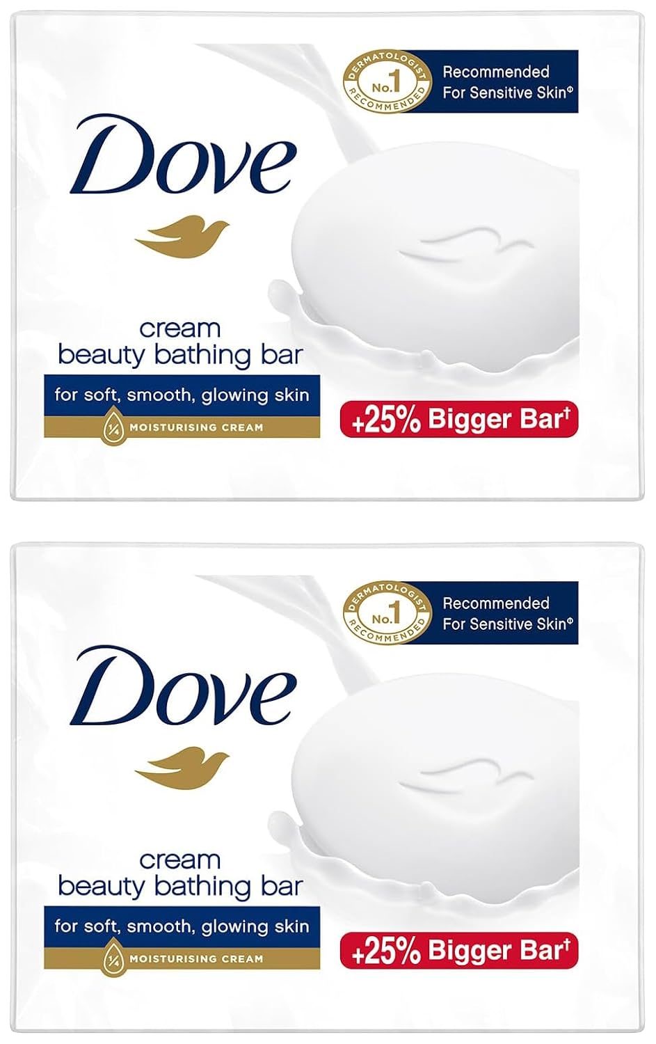 Dove Cream Beauty Bathing Soap Bar 125g (Combo Pack of 6) | With Moisturising Cream for Softer Skin & Body, Nourishes Dry ...