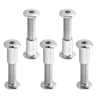 مسامير ملزمة المشاركات تناسب 3/8 "10mm حفرة ضياء ، ذكر M8x30mm غطاء مأخذ مسامير صواميل برميل كيت لأثاث سرير الطفل سجل القصاصات ألبومات الصور 5 مجموعات