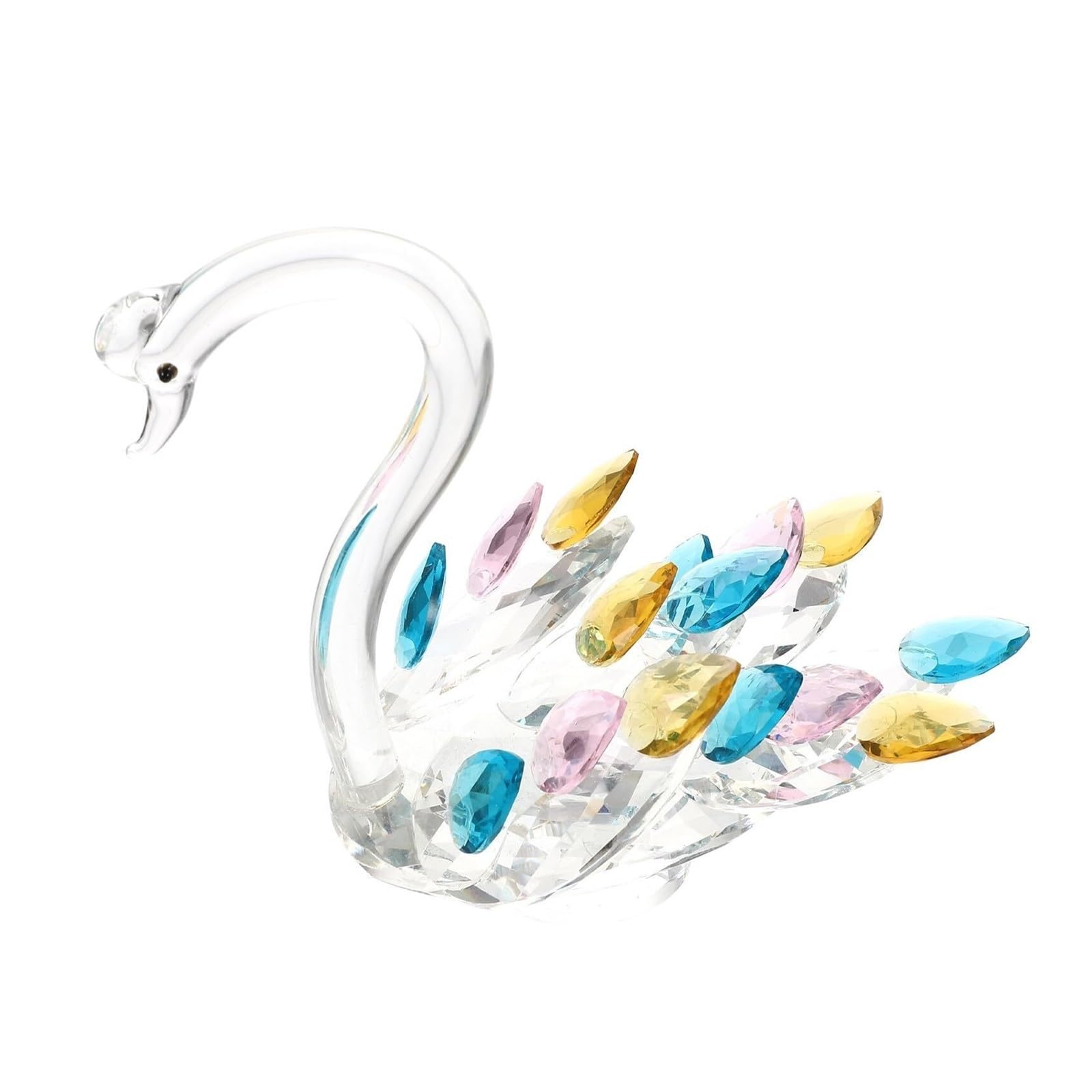 Decoración de Estatuas Figura de Cisne Cristal, Estatua Decorativa for Escritorio, decoración del hogar, compacta Figuras Decorativas