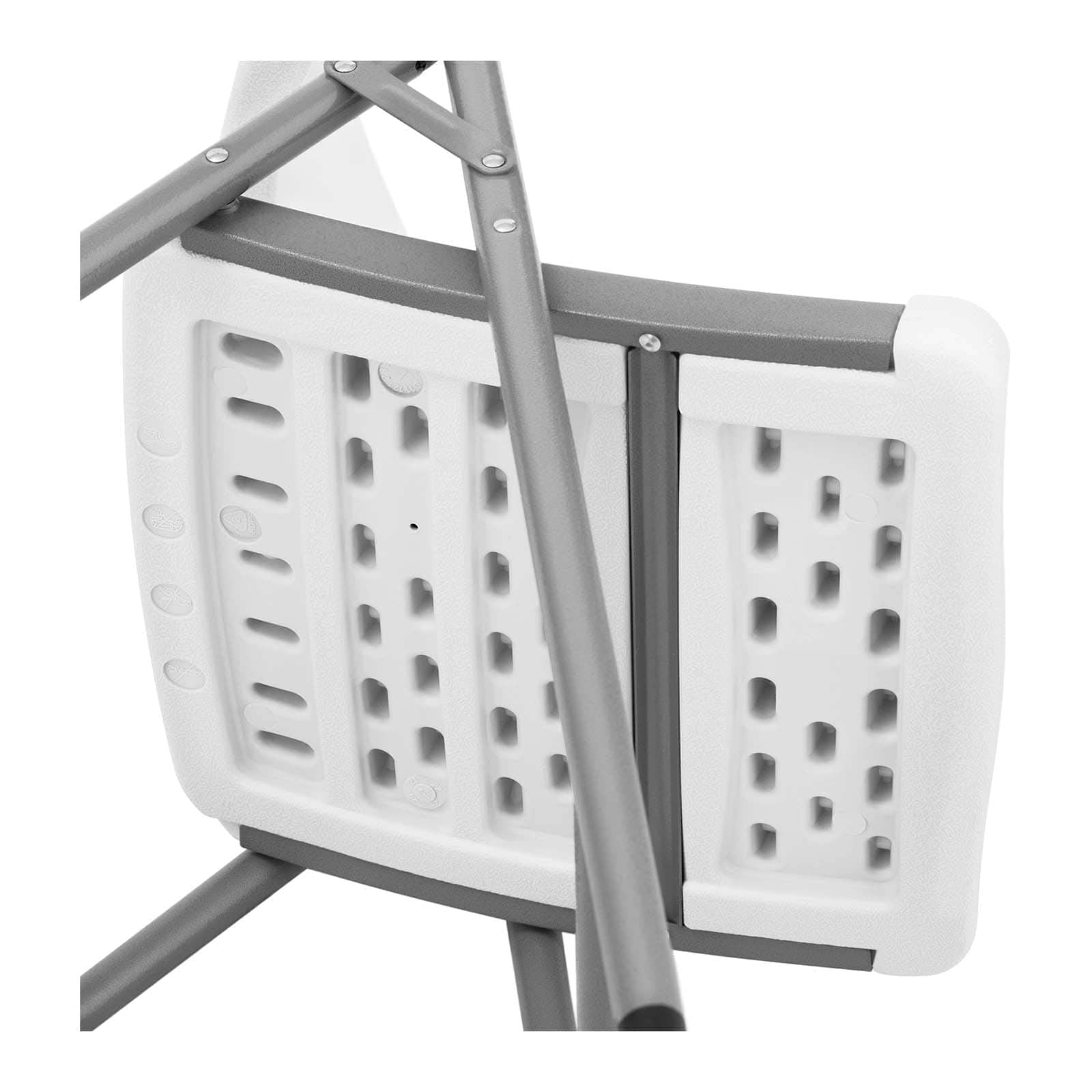GOVITA - Set 2 Sedie Pieghevoli Salvaspazio in Plastica e Metallo | Sedie da Giardino Richiudibili Resistenti Fino a 157,5 kg | Comode e Leggere per Interni ed Esterni