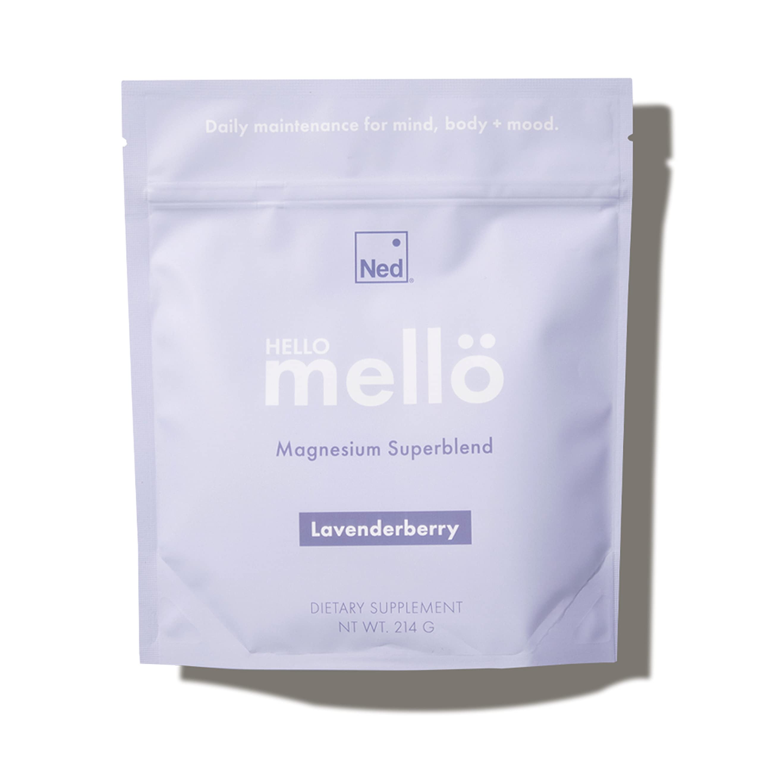 Ned - Mellö Lavenderberry Magnesium Superblend - Drink Mix - Magnesium Complex with Magnesium Glycinate and L Theanine, 30 Servings - Supports Cognitive Function, Calm, and Rest