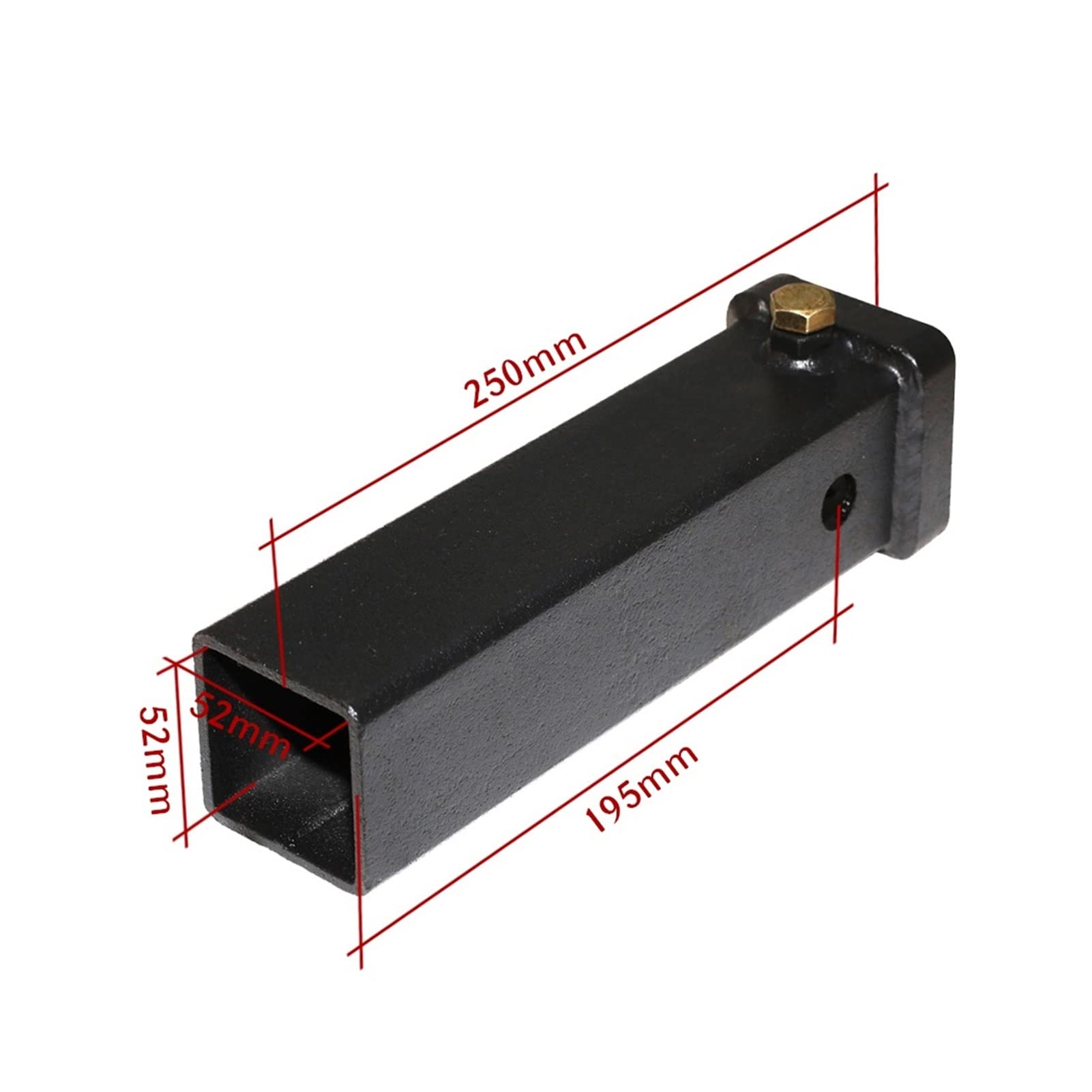 Hak holowniczy 10-calowy długie spawanie na 2-calowej przyczepie Hitch odbiornik rurowy holowniczy pasek Hitch Ball Montain Bolt na Pasi Standard 2 "X 2" części do ciężarówki