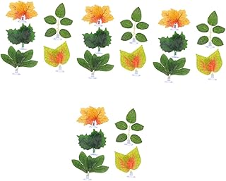 ABOOFAN 20 Peças Rastejante Animal De Estimação Otário Planta Réptil Lagarto Habitat Decoração Betta Peixe Rede Anfíbio Habitat Água Grama Decoração Decorações Do Tanque De Peixes Réptil