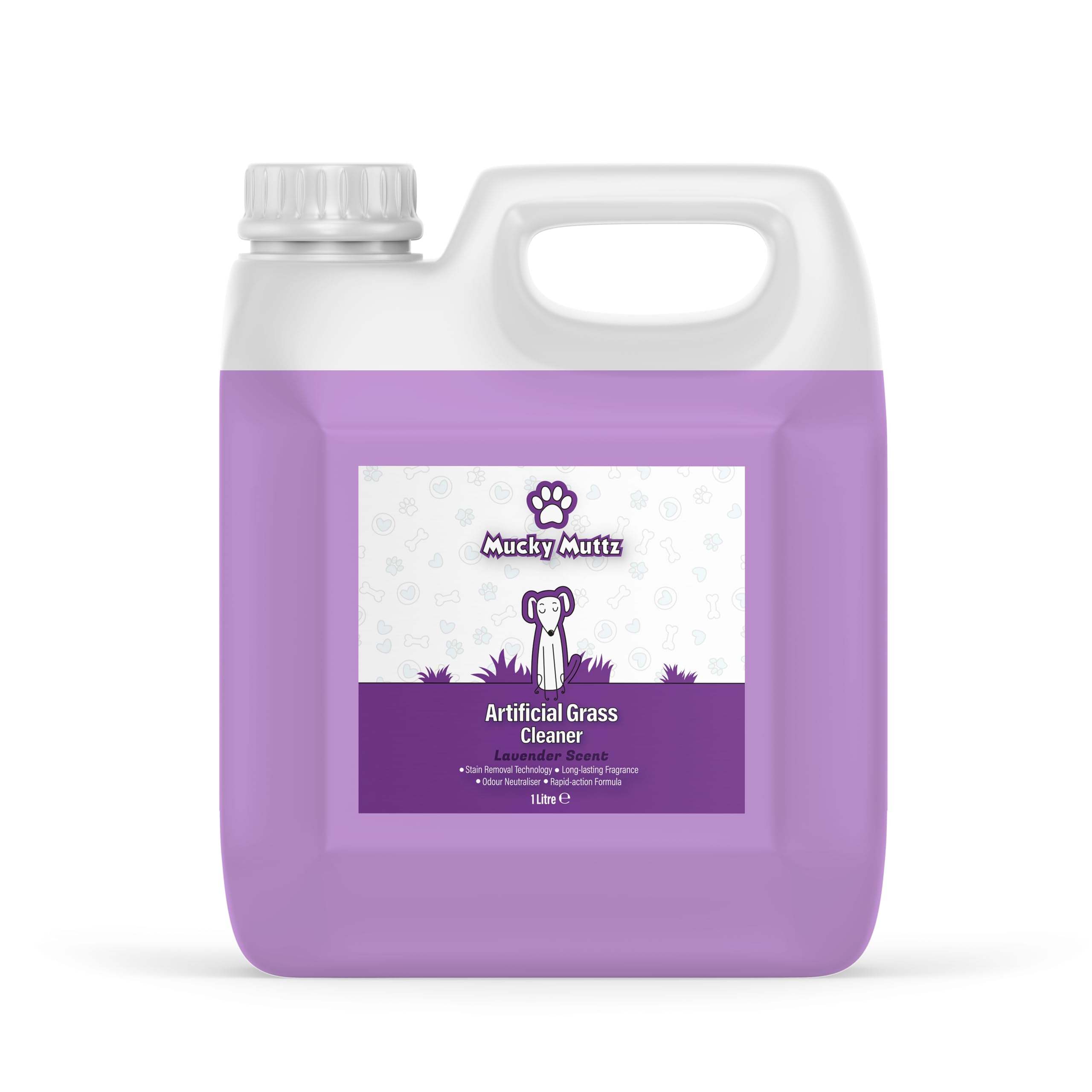 Mucky Muttz - Artificial Grass Cleaner – Dog Friendly, Disinfectant & Deodoriser for Laws- Neutralises Odours & Removes Urine Stains - Highly Concentrated - 1 Litre - (Lavander Fragrance)