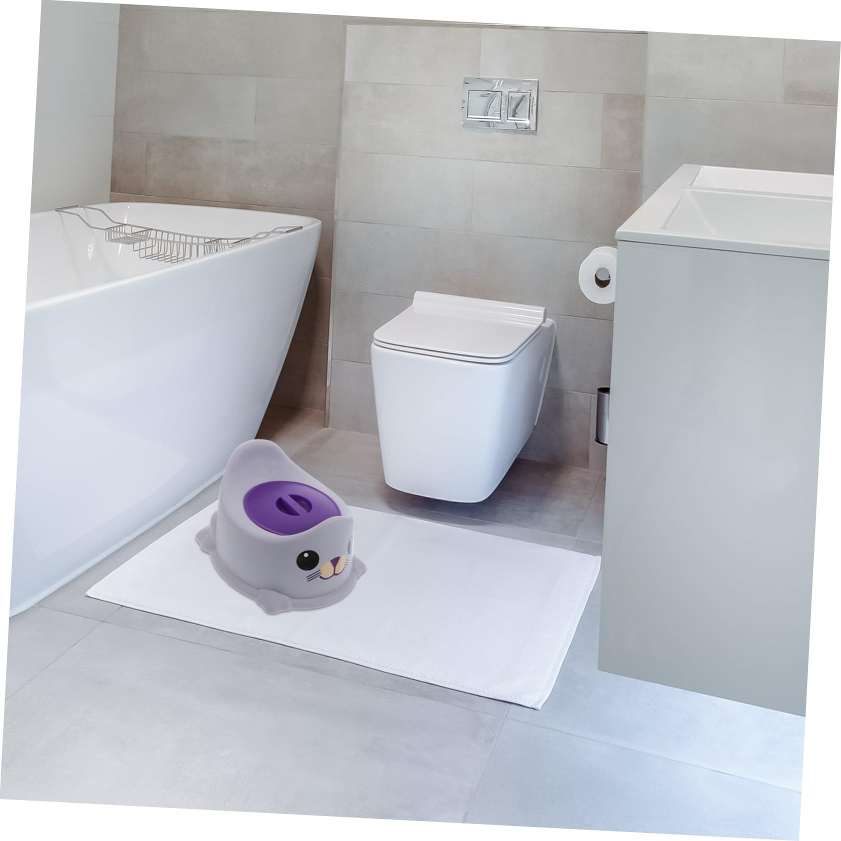 BESTonZON Asiento de Entrenamiento para Ir al Baño para Niños Pequeños con Respaldo y Patas Ajustables Antideslizantes en Material Pp Diseño Adorable para Ñiño