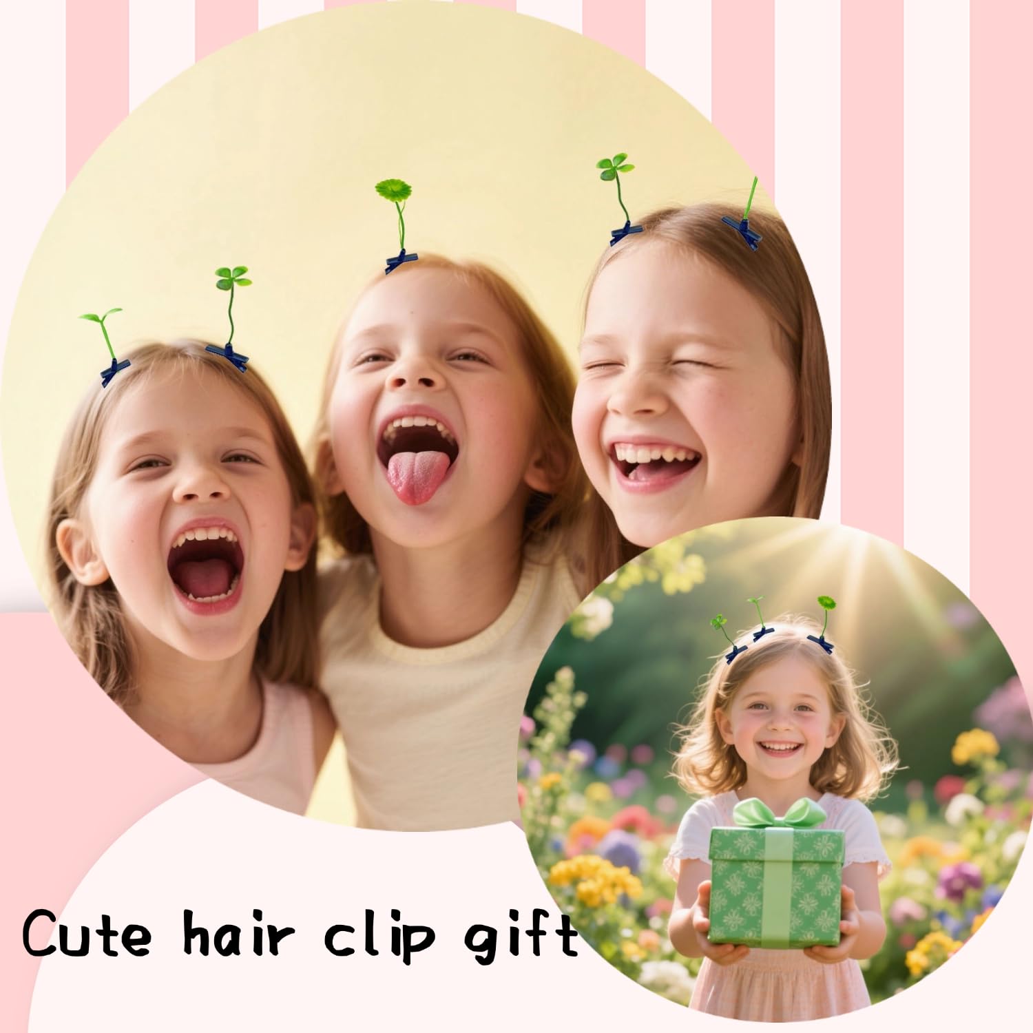100 horquillas para el pelo de brotes de frijol, horquillas de estilo mixto, horquillas de brotes de flores, mariposas, hierba, hongos, accesorios para el cabello, accesorios para el cabello para