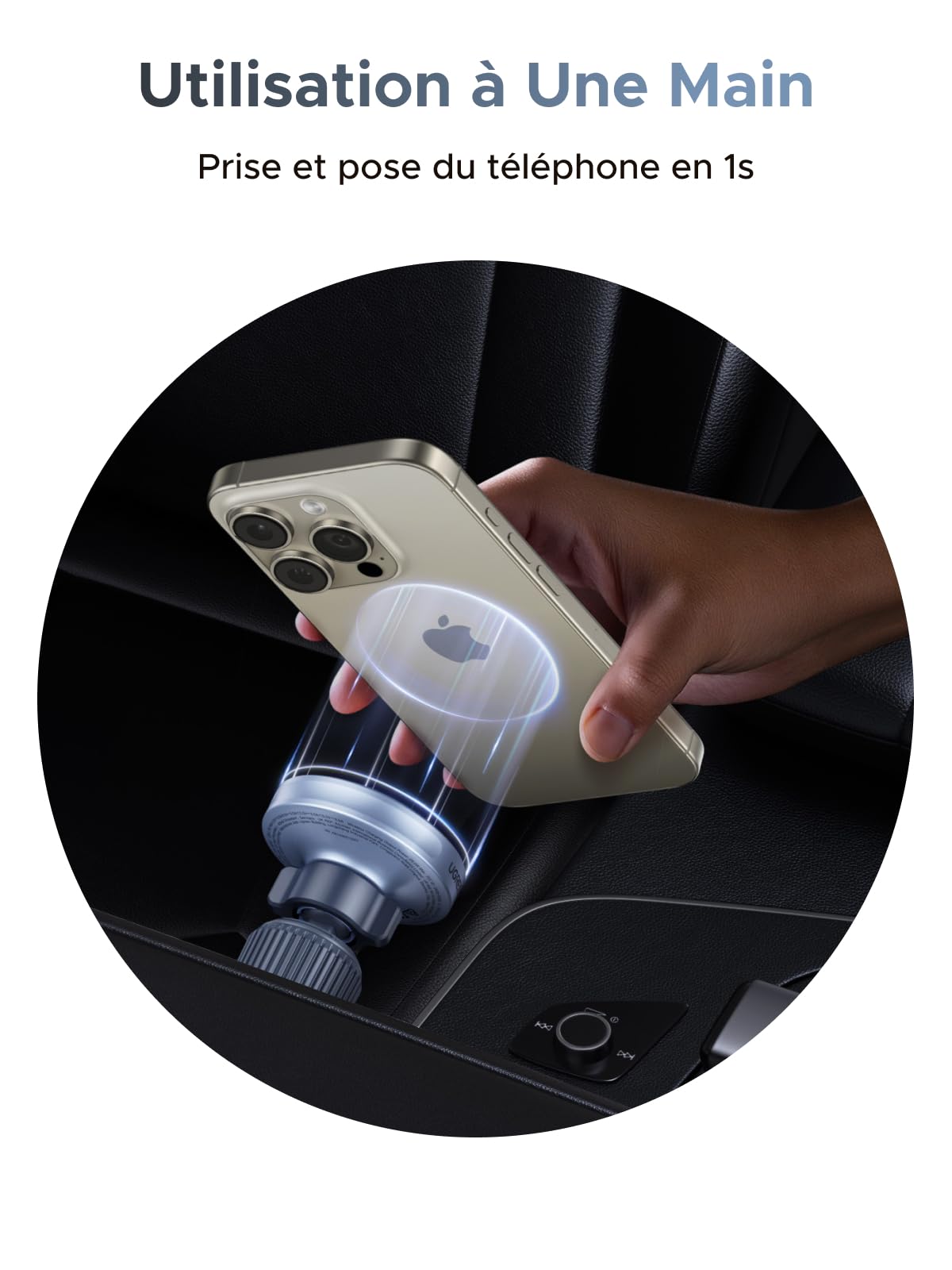 UGREEN MagFlow Qi2 25W Chargeur Induction Voiture Compatible avec MagSafe iPhone 17 16 15 14 13 12 Air Plus Pro Max - 4