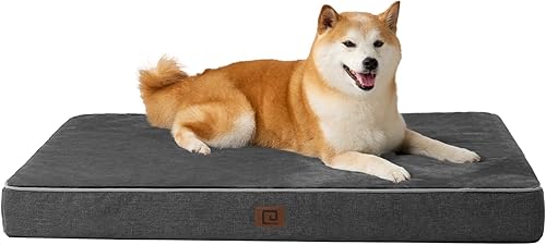 EHEYCIGA Camas de espuma viscoelástica para perros grandes, impermeable, ortopédica, lavable, cama para mascotas con funda extraíble impermeable y