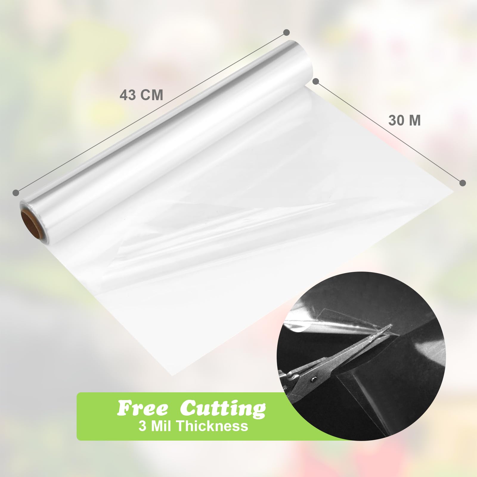 Transparant cadeaupapier, transparante cadeaufolie rol, 80 cm x 30 m transparant cadeaupapier, cellofaanfolie, transparante cadeaufolie rol voor bloemen geschenken fruitmanden snacks Transparant cadeaupapier, transparante cadeaufolie rol, 80 cm x 30 m transparant cadeaupapier, cellofaanfolie, transparante cadeaufolie rol voor bloemen geschenken fruitmanden snacks