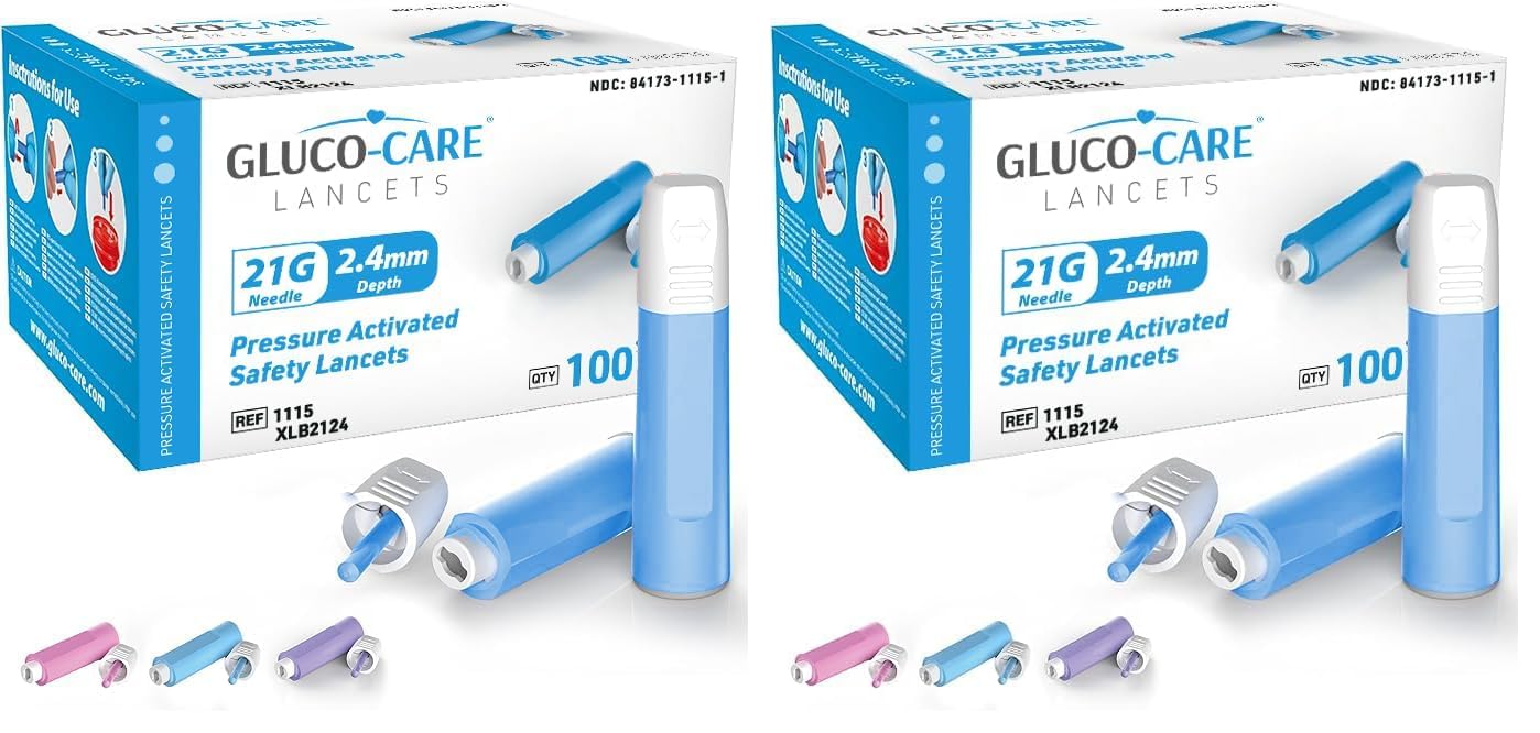 GLUCO-CARE Lancets - Safe & Easy Blood Testing -1