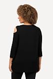 Ulla Popken T-shirty Kobiety Koszulka, wycięcia, linia A, dekolt w łódkę, rękaw 3/4