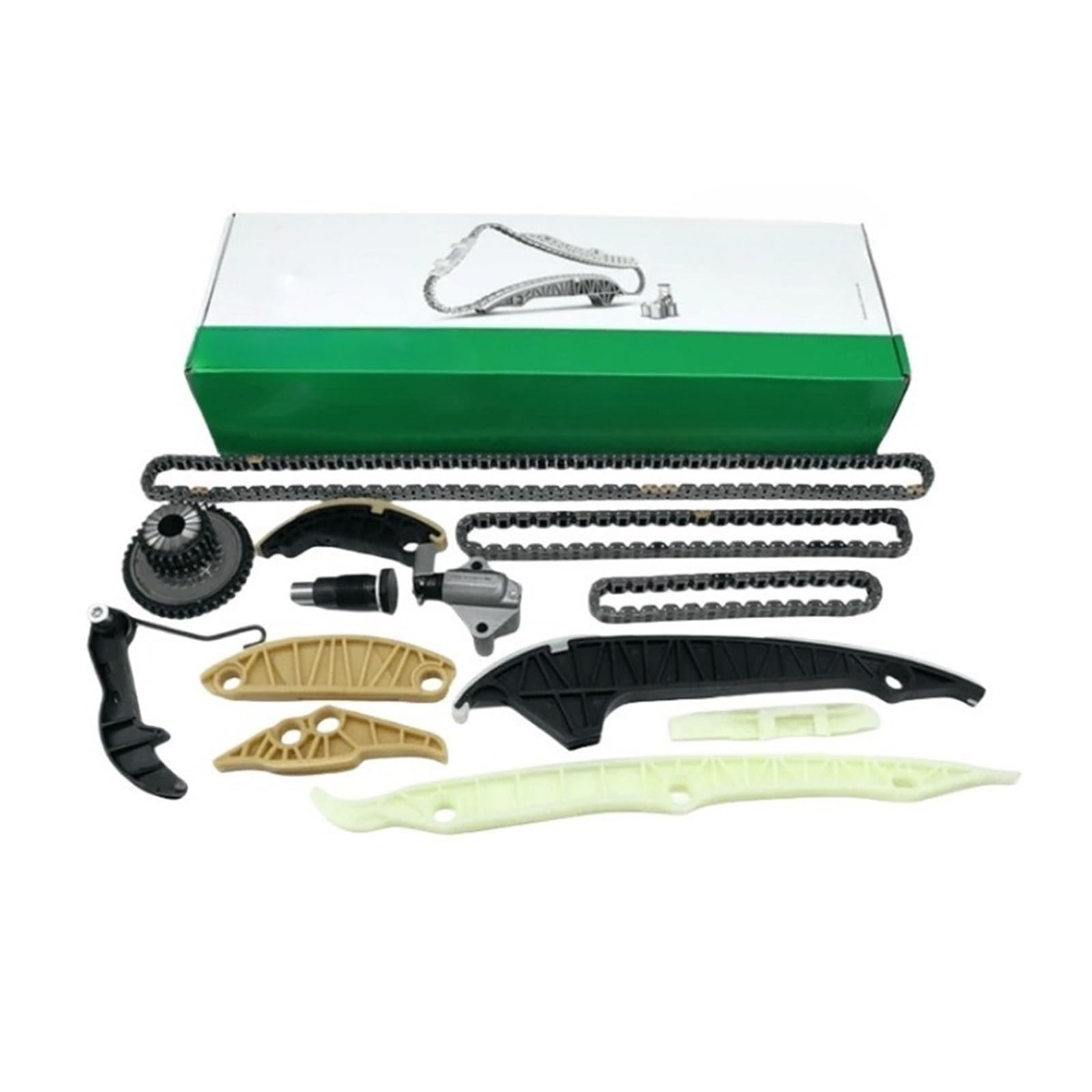 Kit Cinghie di Distribuzione Kit di fasatura del motore per auto 12 pezzi per EA888 Gen3 Audi A3 A4 A5 A6 TT Q5 VW Golf Jetta Passat Tiguan Kit di distribuzione per auto(WHITE)