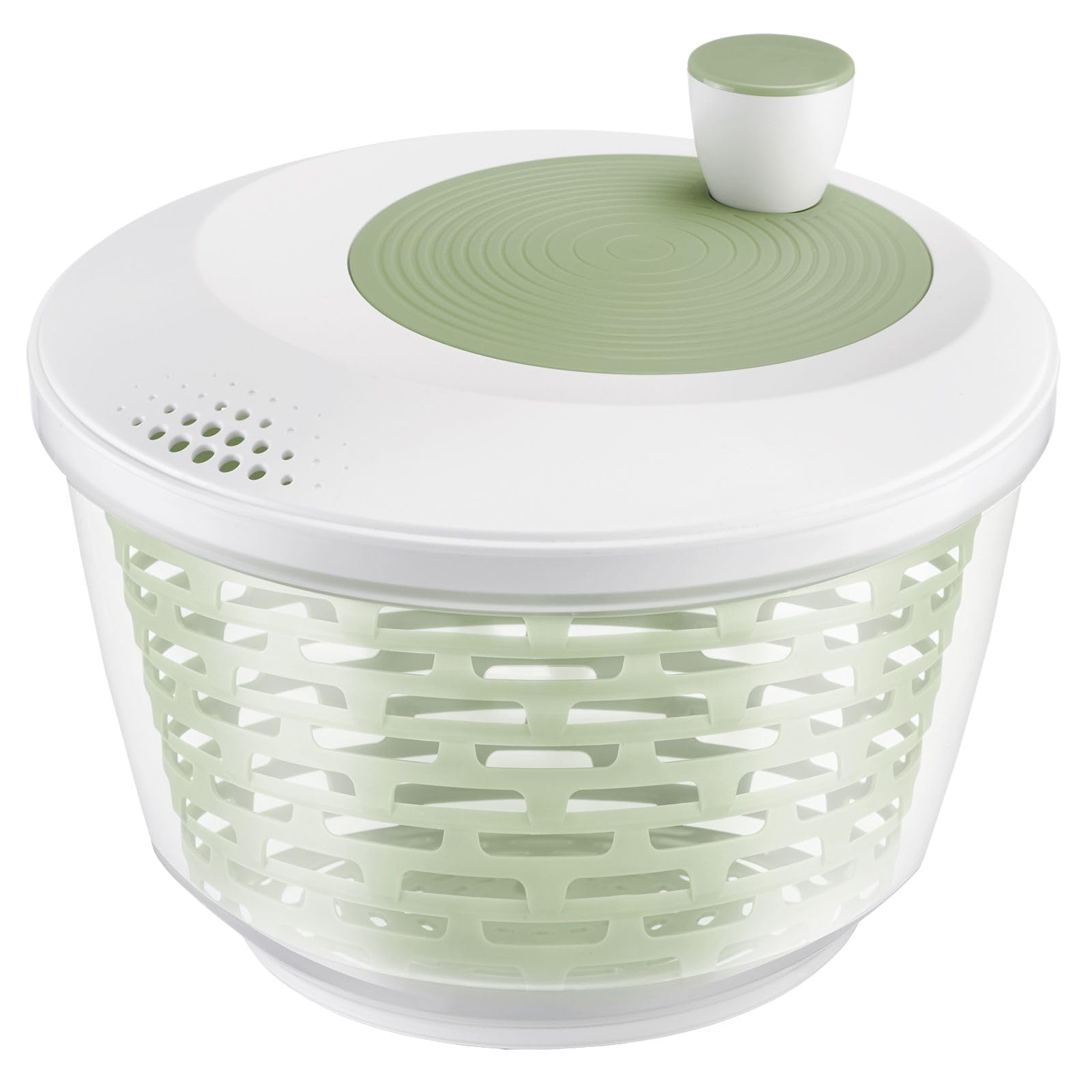 Westmark Salad Spinner – Ideal for Washing, Spinning, and Serving Salad, Space-Saving Salad Bowl with lid and Pouring spout, Non-Slip, 4.4 l – Plastic, BPA-Free