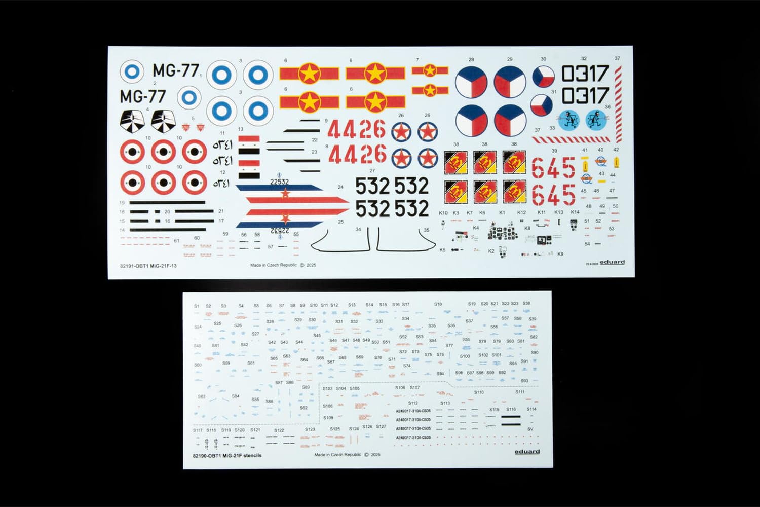 Eduard ProfiPACK MiG-21F-13 Zestaw modelarski samolotu wojskowego z tworzywa sztucznego, skala 1:48, z naklejkami i częściami PE do 6 wariantów