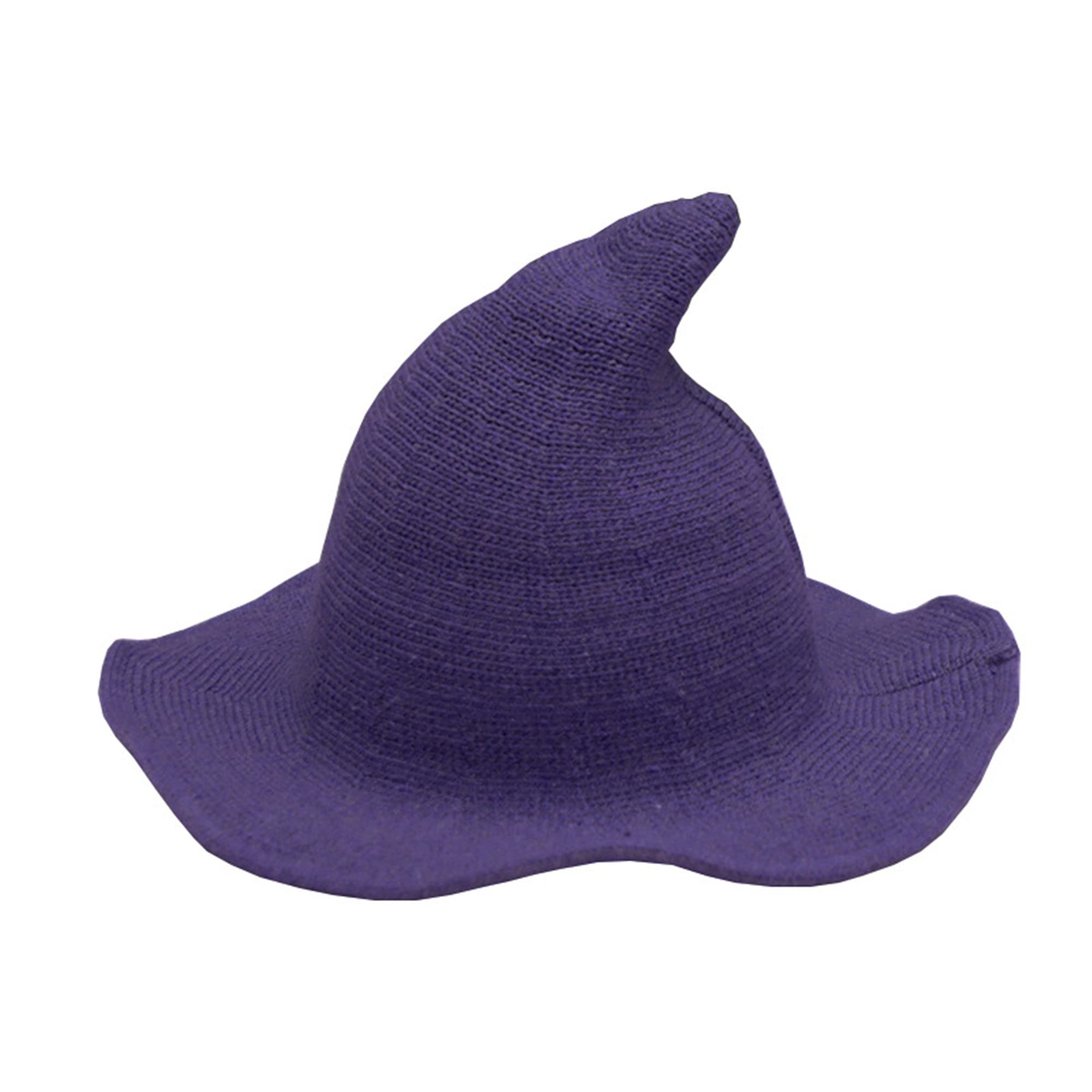 URFUN Kid's Wool Witch Hat Wide Brim Spire Knitted Cap for Halloween Party Decor