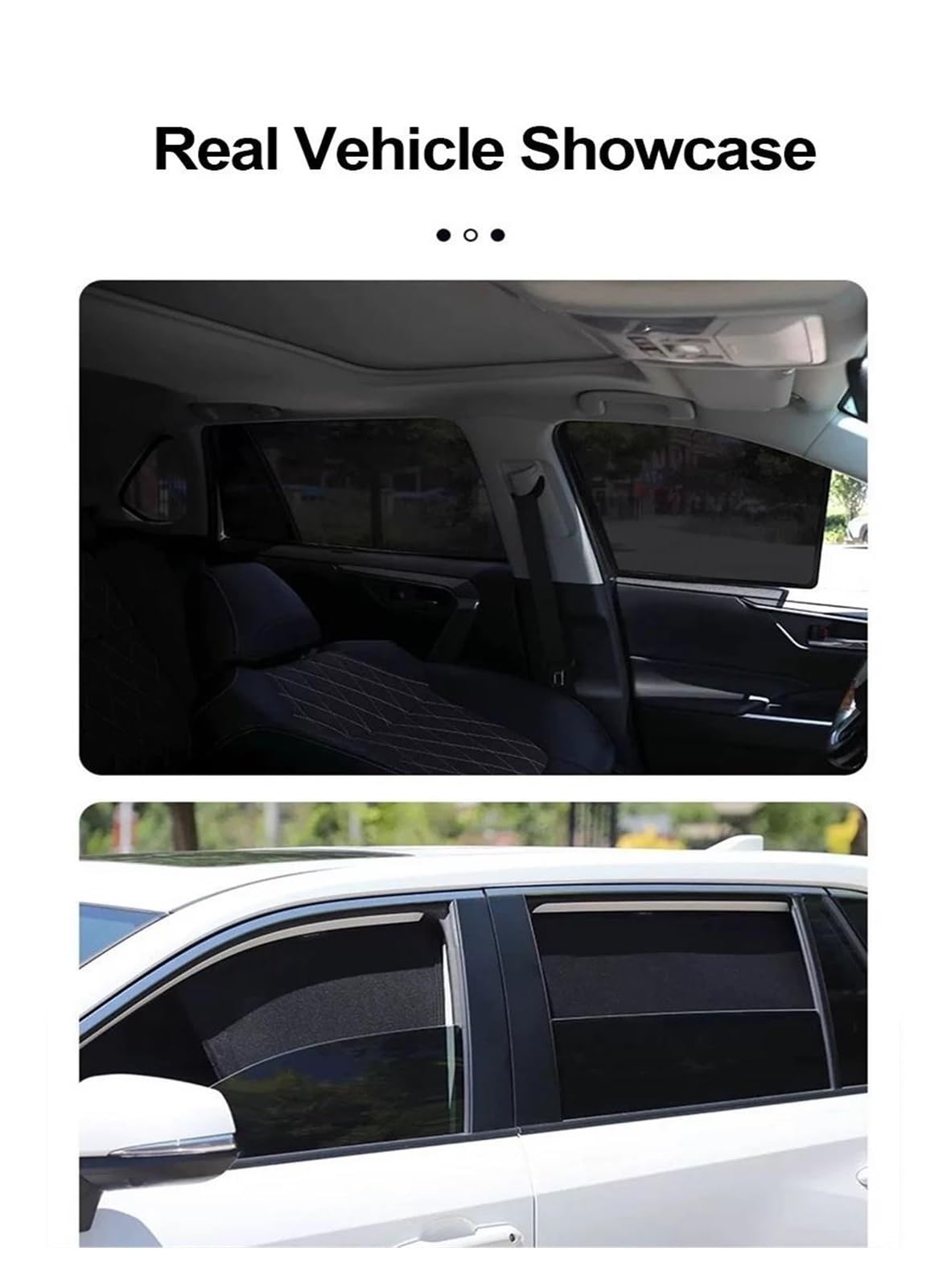 Parasol Coche Lateral Ventana Lateral Parasol Magnético para Parabrisas Y Viseras Laterales para Cayenne para E3 2019-2025 Cortinas Divisorias Coche(5PCS Set)