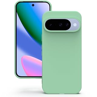 YATWIN Silicone Back Case for Google Pixel 10/10 Pro, Soft-Touch, Shockproof Phone Back Cover for Google Pixel 10/10 Pro - Light Cyan