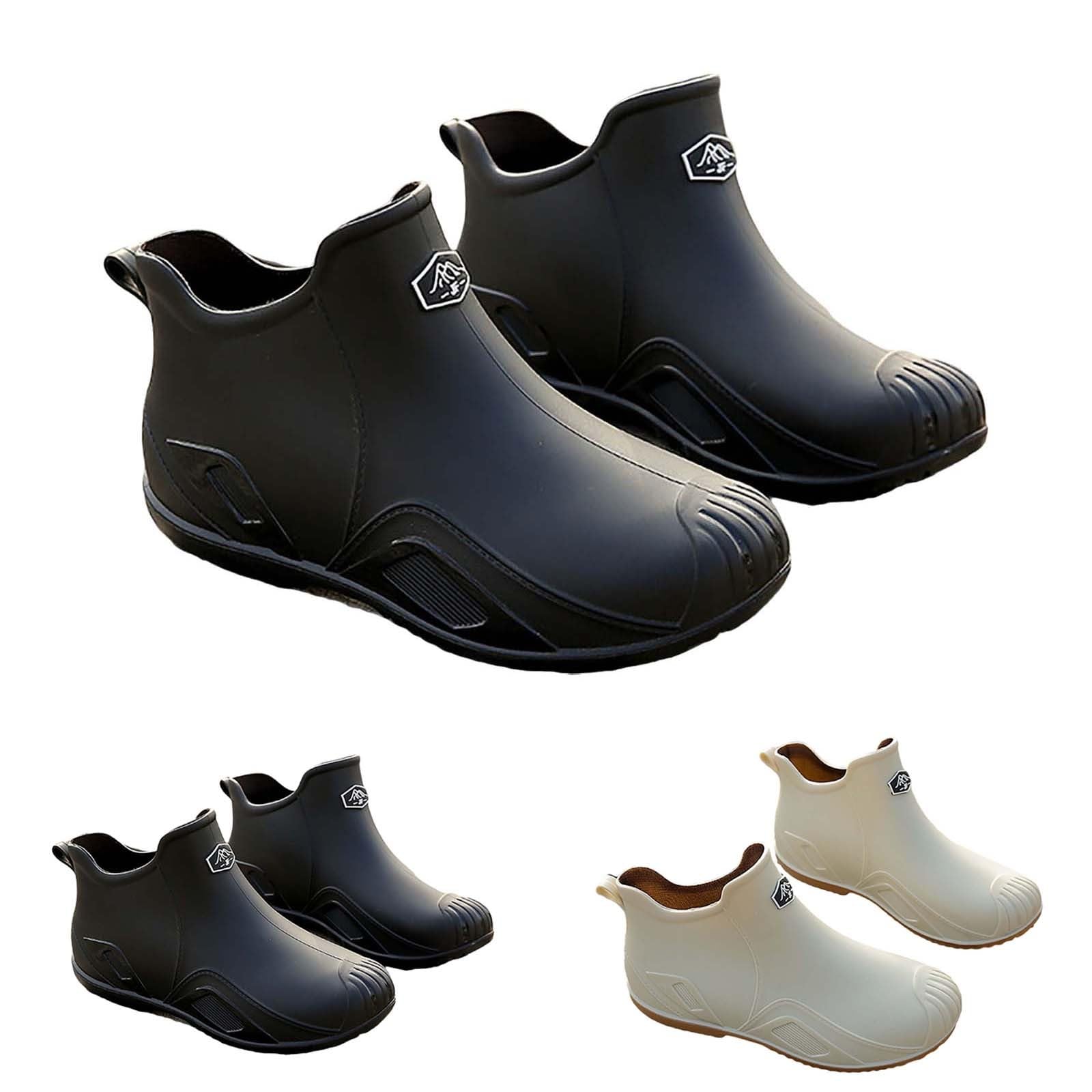 Botas de goma cortas para hombre, botas de lluvia, zapatos de goma, impermeables, botas de goma, botas de jardín, botas de Wellington, botas de lluvia antideslizantes, botas de lluvia para exteriores