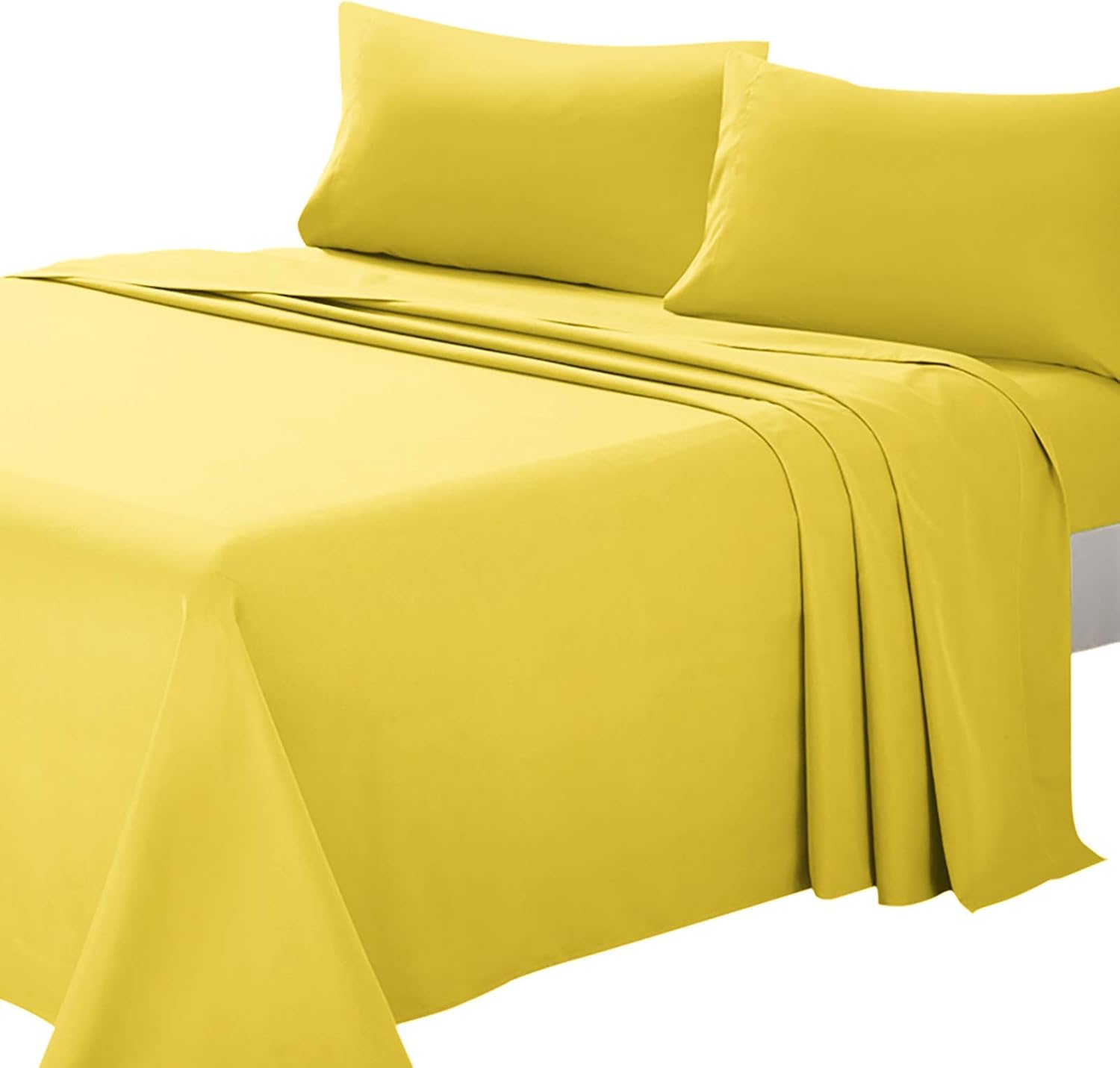 LaxLinen 4 PCs Sheet Set (+30 Inch) Extra Deep Pocket Twin