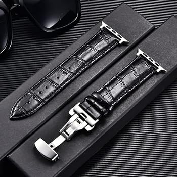 【最安】Apple Watch HERMES Dバックル 黒 レザー Amazon.co.jp: Tryself アップルウォッチ レザー バンド 革 Dバックル