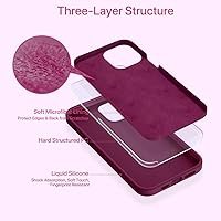 Vista 523 de Miracase Funda diseñada para iPhone 13 Pro Max con protector de pantalla, [forro de microfibra suave antiarañazos], funda protectora de silicona