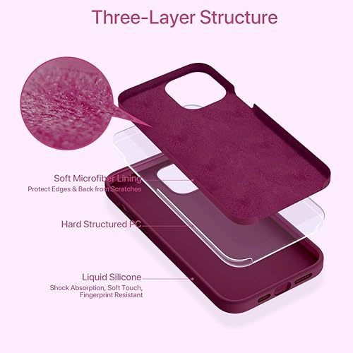 Miniatura 915 de Miracase - Funda diseñada para iPhone 11 con protector de pantalla, funda de goma de silicona líquida, protección total contra caídas y a prueba