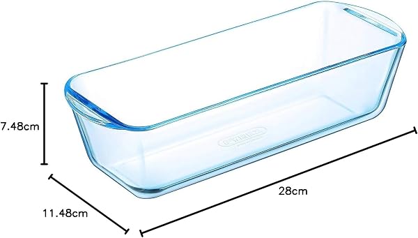 PYREX - Bake & Enjoy - Moule à Cake en Verre Ecru 28 x 12 x 8 cm - 3