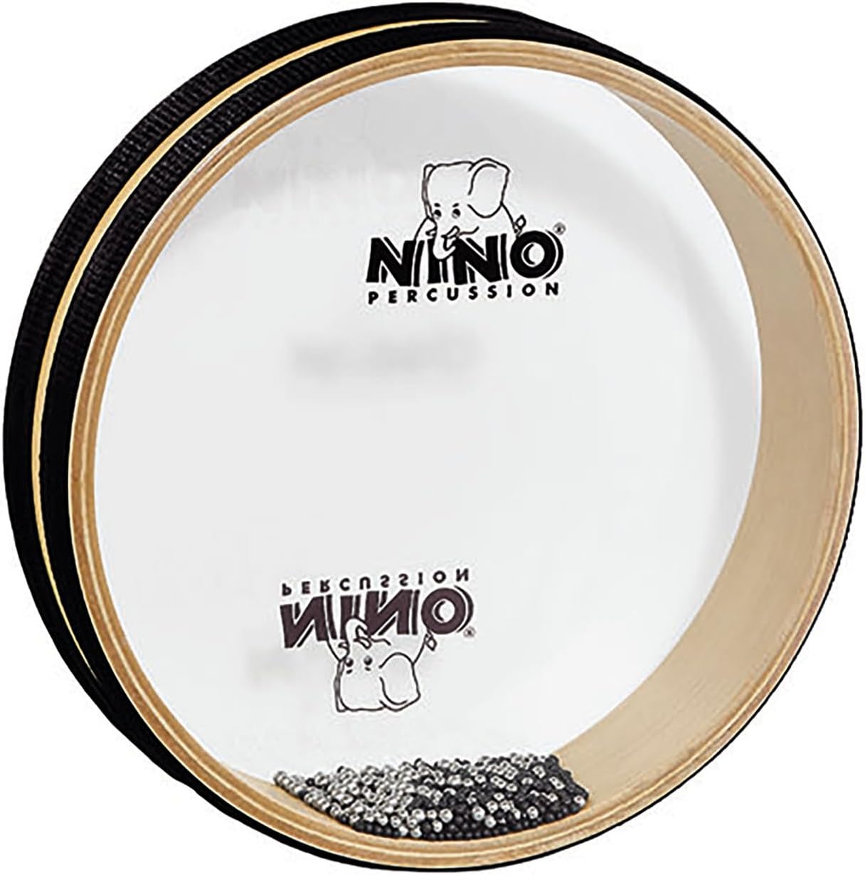 Sea Drum Instrument - Small Hand drum for Children from 3 Years - Diameter 8 inch (ca. 20 cm) - Siam Oak, Natural (NINO44)