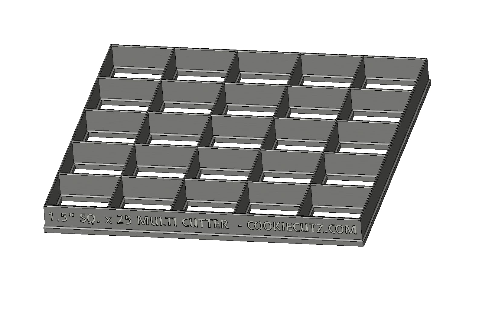 Cuadrados de 1.5 pulgadas x 25 cortadores de galletas múltiples (7.9 x 7.9 pulgadas)