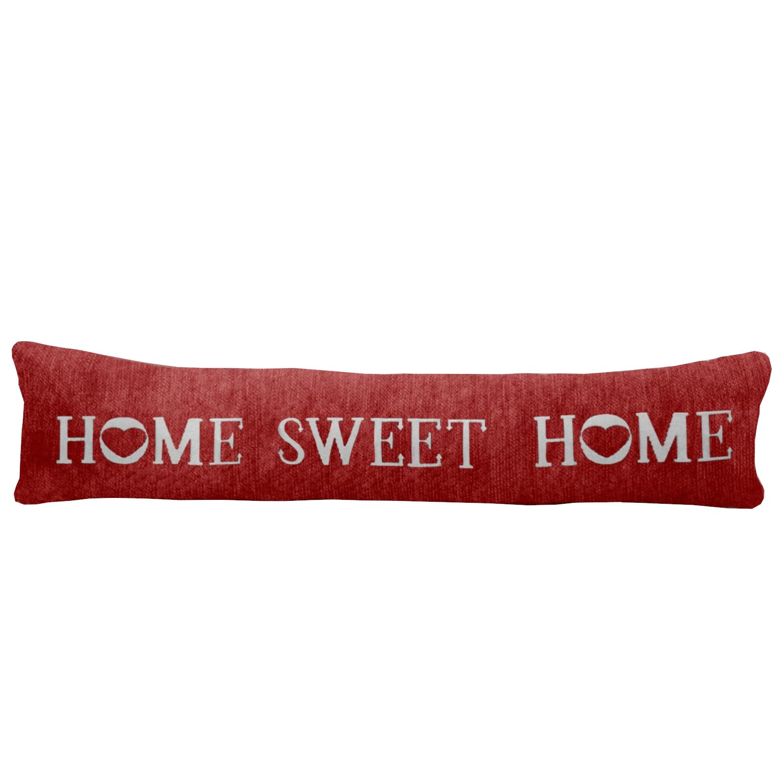 Draught Excluder For Bottom Of Door, Draft Soundproof Window And Doors Cushion, Insulation From Cold Air, Save Energy, Fabric 22cm x 90cm (red)