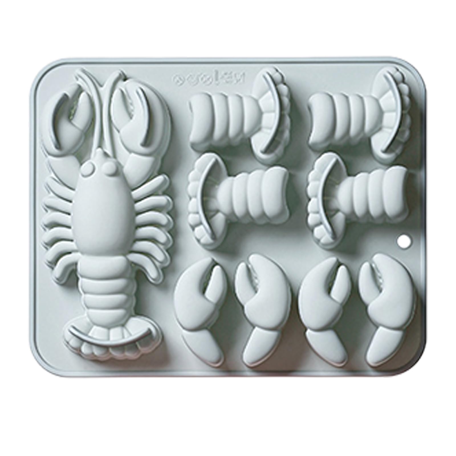 LWHZOFR 9 Cavity Lobster Mold, Silicone Detail Mold 19.5 X 15.8 Cm for Dessert Decorating, Candy Shaping and Use