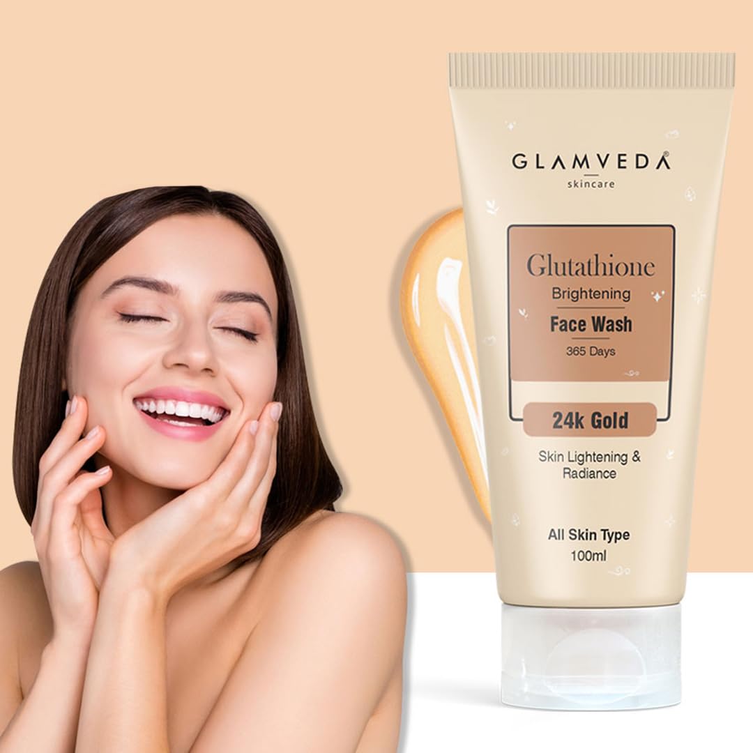 glutathione 24k gold tube Glamveda Glutathione 24k Gold Face Wash Lightens skin tone, Dark spots &  Hyperpigmentation | Glow Booster | For All Skin Types