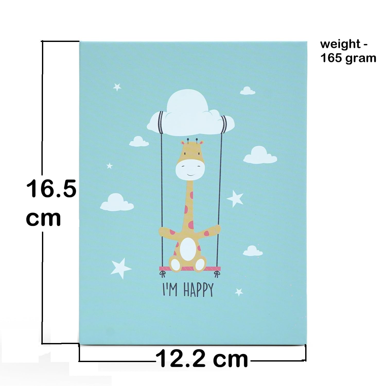 EVEN Photo Album Book, Album for photos collection, 4 inch x 6 inch (10 x 15 Cm) size Photo collection album with taxture and design on Cover (100 PHOTO SPACE, I'M HAPPY), Medium, Blue 1