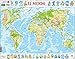 Larsen K4 El Mapa físico del Mundo, edición en Español, Puzzle de Marco con 80 Piezas