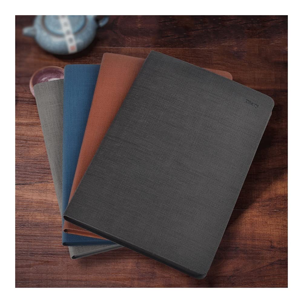 Cahier Carnet PU Journal en cuir Journal horizontal Bloc-notes de voyage simple et mignon pour enregistrer quotidiennement, notes de classe et plans bureau de l'école ( Color : Gris , Taille : 18K )