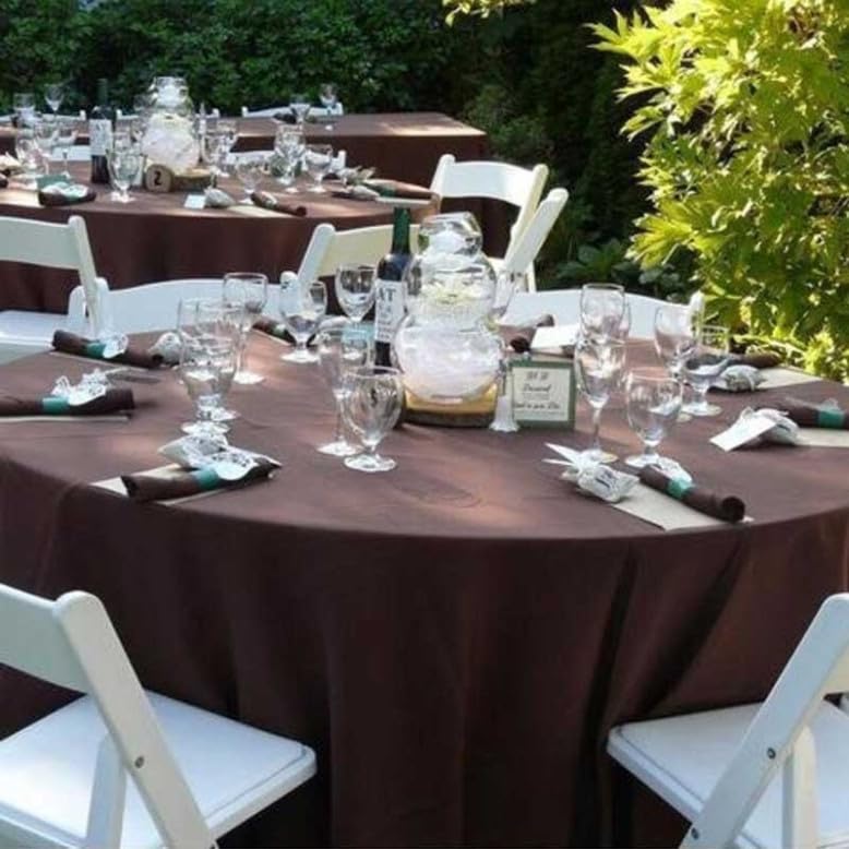 Dragées Anahita Nappe Ronde Chocolat Tissu 300cm Mariage