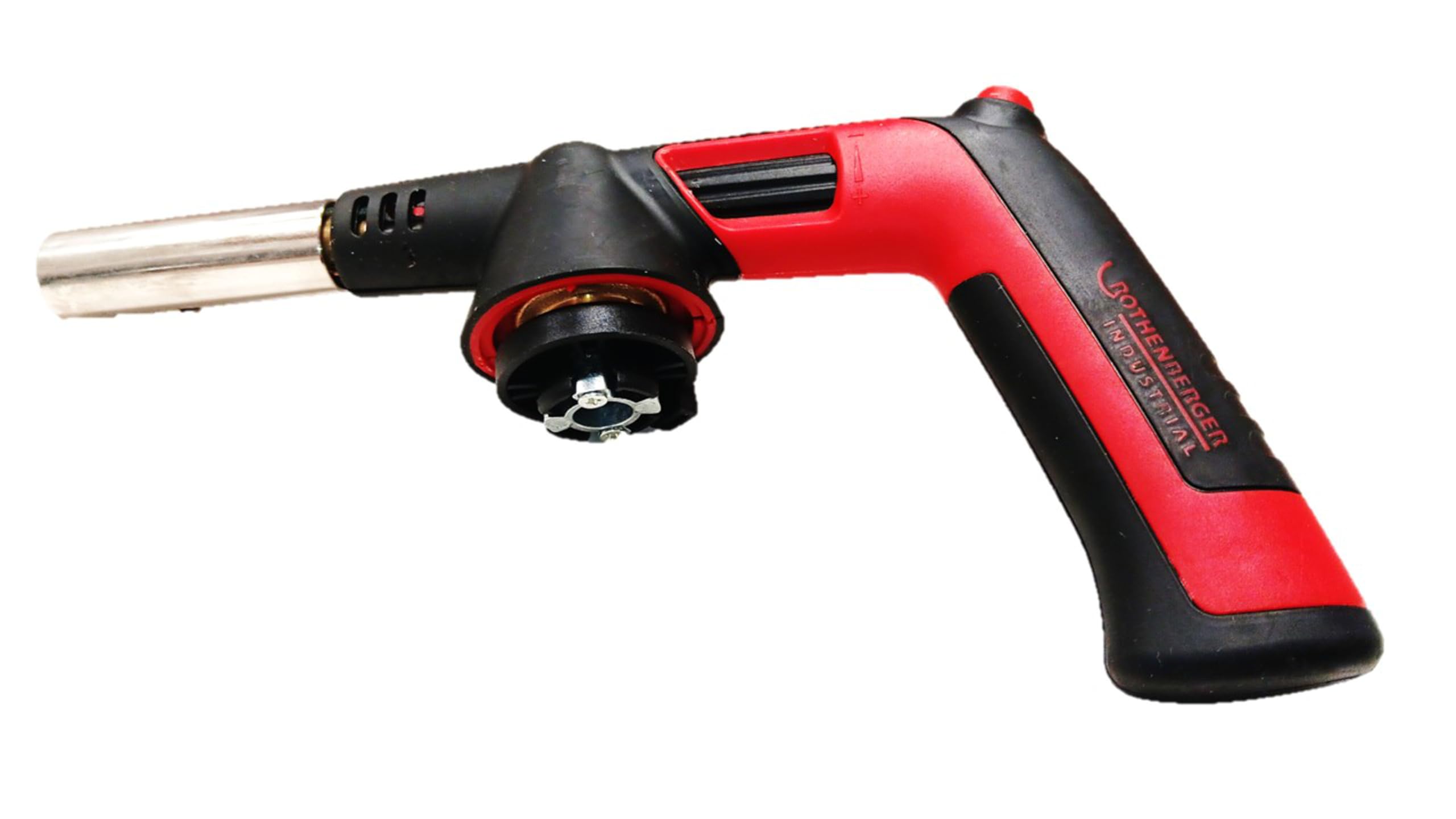 ROTHENBERGER Industrial RS 220 Brenner Aufsatz (einzeln) | Piezo Zündung | 180-360 °C Drehung/Über Kopf Betrieb möglich | Lötbrenner | Gasbrenner für RoButan Bajonett Gaskartusche 1500004681
