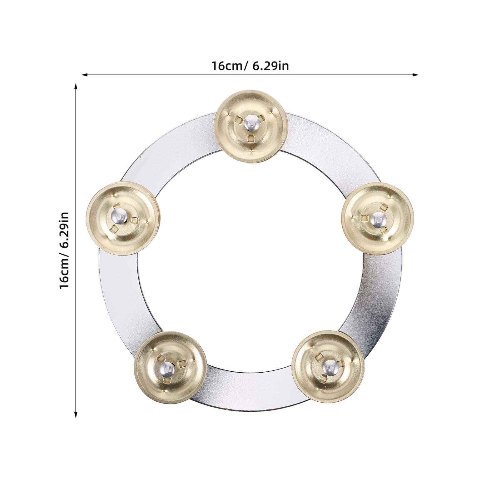 SUPVOX Cymbal Ching Ring Tambourine Durable Stainless Steel Percussion Instrument for Enhanced Rhythm Skills Easy to Use for Musicians of All Levels for Performance and Practice