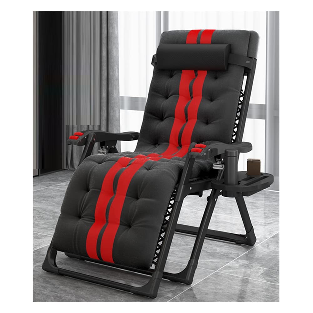 Fauteuil zéro gravité surdimensionné pliant avec coussin pour le confort du jardin