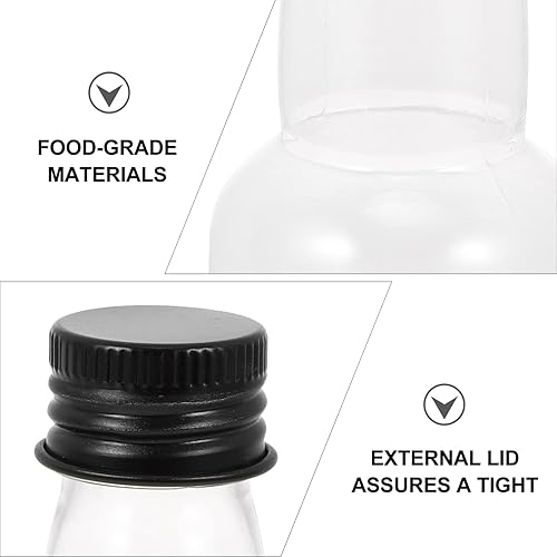 Miniatura 9 de UPKOCH Botellas de agua de vidrio Botellas de agua de vidrio 50 piezas Mini botellas de licor para beber botellas de plástico Botellas de bebidas a