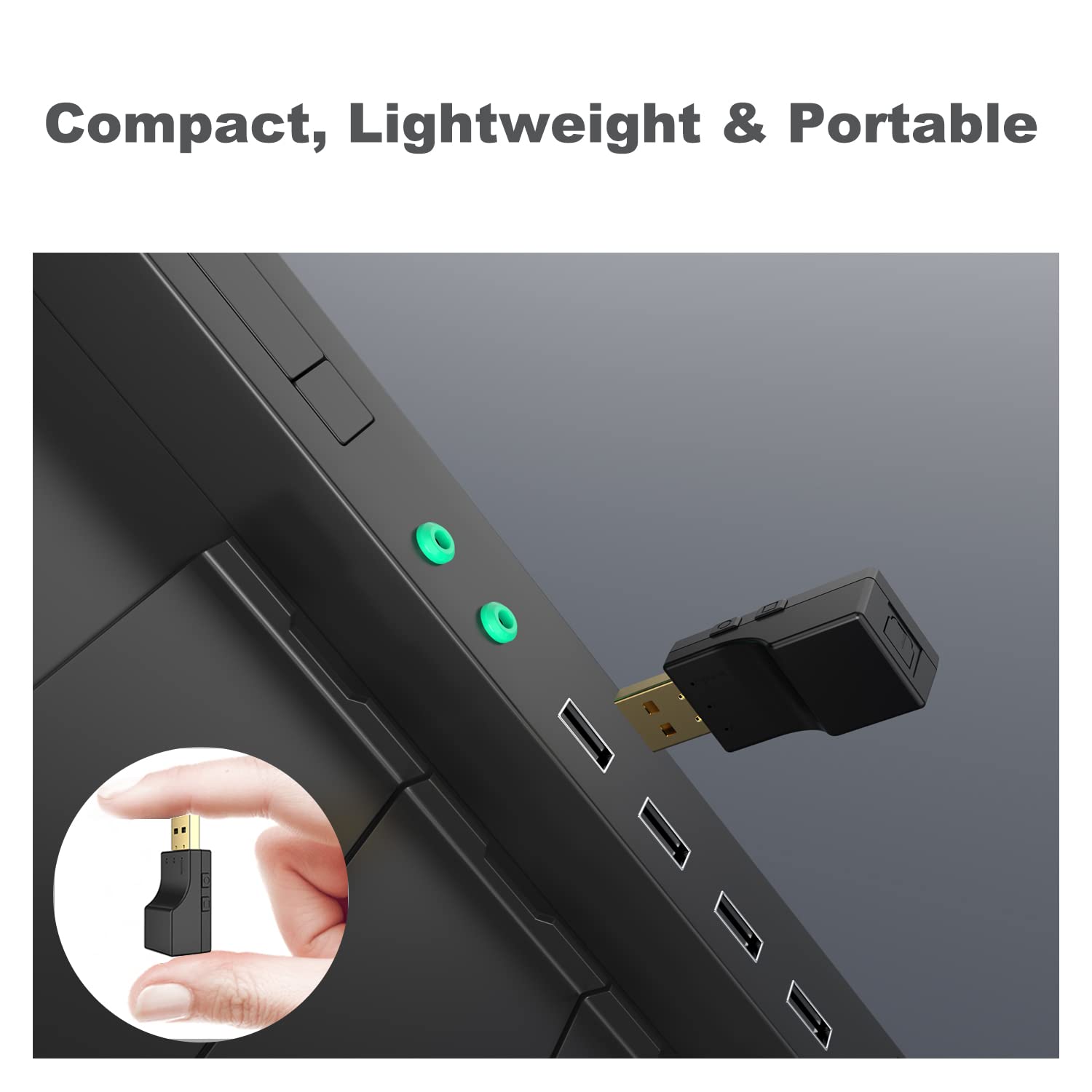 Isobel Nadajnik USB Bluetooth 5.0 z cyfrowym wejściem optycznym, bezprzewodowy adapter audio o niskiej latencji, adapter Bluetooth AUX do TV PC Switch / konsoli Xbox