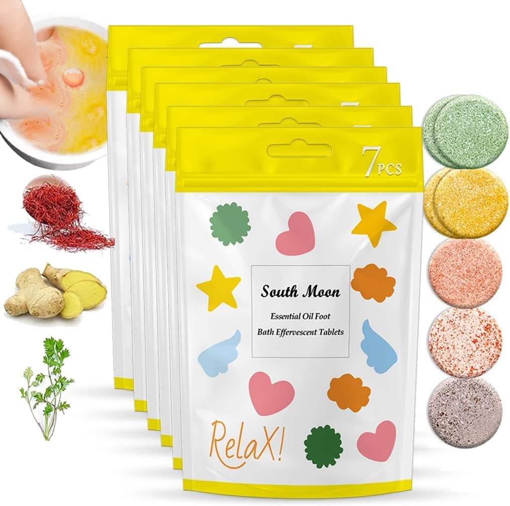 Natureshape Essential Oil Foot Bath Tablets Pack of 2/4/6/8 Effervescent Tablets for Foot Bath