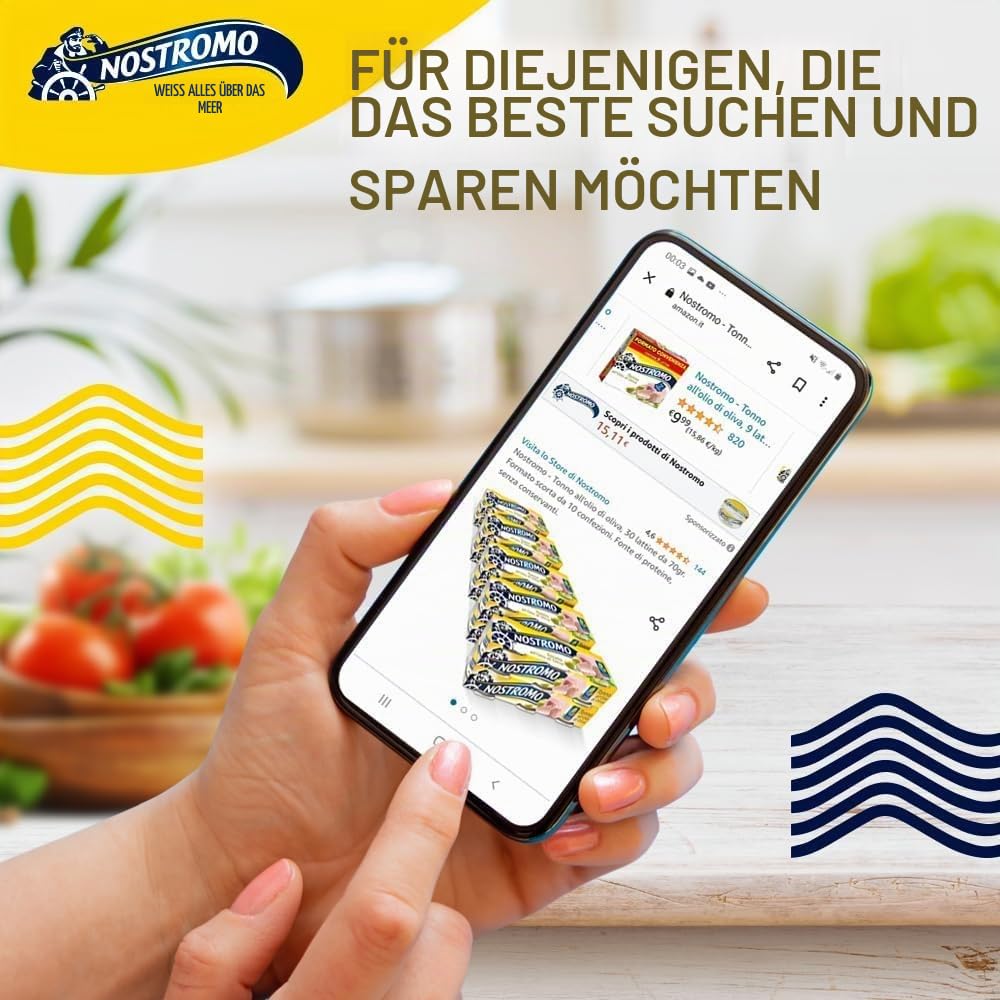 Nostromo - Thunfisch mit Olivenöl, 30x 70gr Dosen. Escort -Format aus 10 Packungen. Proteinquelle ohne Konservierungsmittel + Italian Gourmet polpa 400g