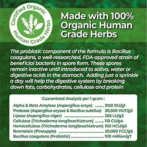 Animal Essentials Plant Enzyme & Probiotics Digestive Supplement For Dogs & Cats, 10.6 Oz - Digestion Support #TOP2